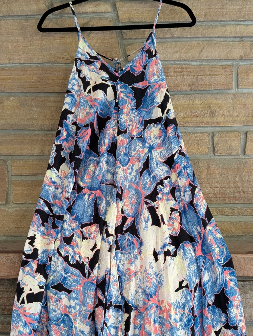 Cotton Candy Floral Maxi Dress in Blue, Pink & White